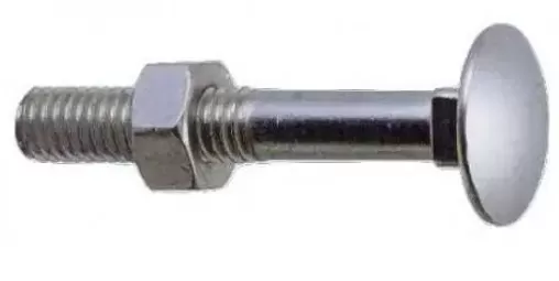 Vite testa tonda quadro sotto testa e dado uni 5732 zinc