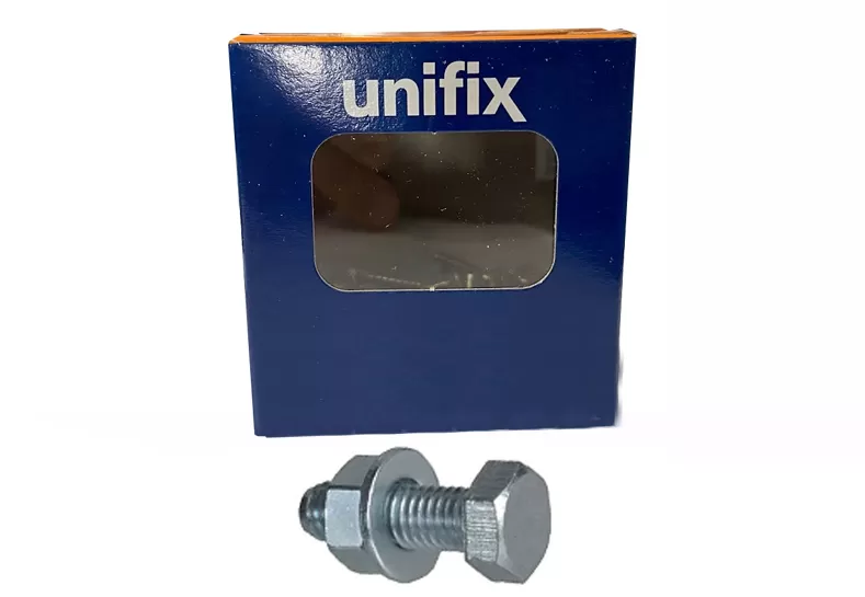 Confezione viti te con dado e rondella zincata unifix