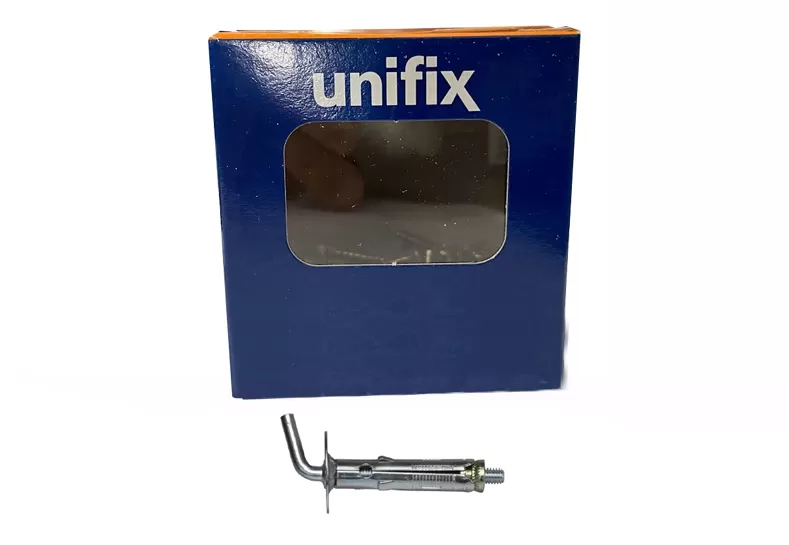 Confezione tassello acciaio con gancio corto unifix