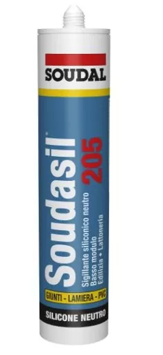 Cartuccia soudasil 205 silicone soudal