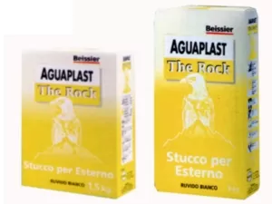 STUCCO IN POLVERE PER ESTERNO RUVIDO BIANCO AGUAPLAST