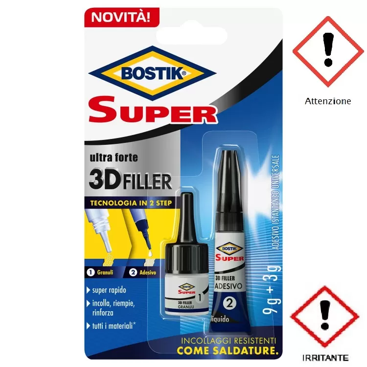 Colla super forte 3d filler bostik
