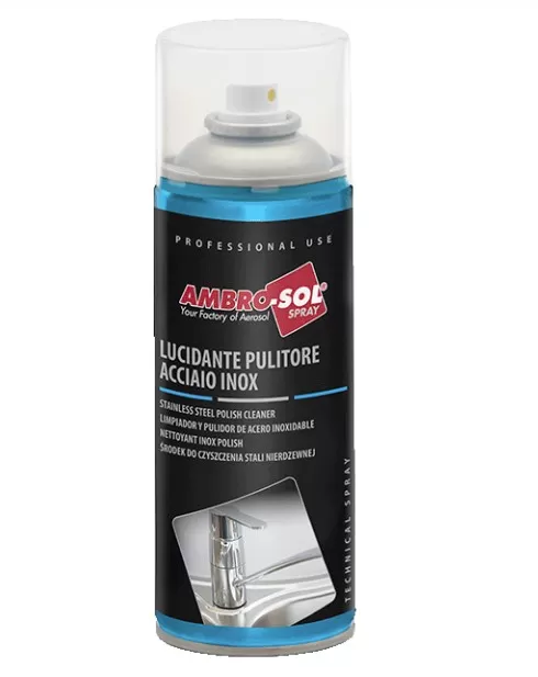 Lucidante pulitore spray acciaio inox 400ml ambrosol