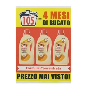CONFEZIONE 3 DETERSIVO LIQUIDO LAVATRICE OMINO BIANCO
