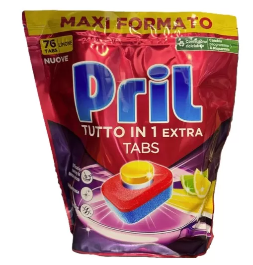 Pril lavastoviglie tutto in 1 limone 76 tabs 111476