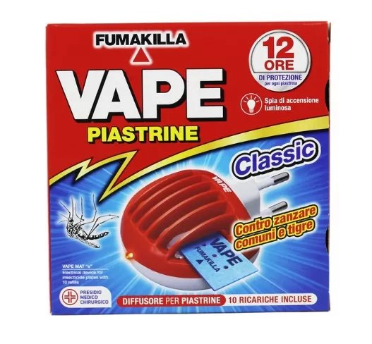 Vape insetticida elettrodifussore con 10 piastrine