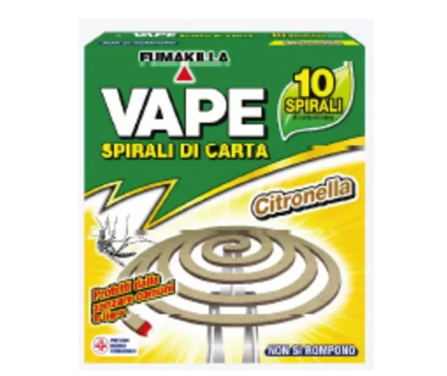 Spirale carta citronella 10pz vape 108972