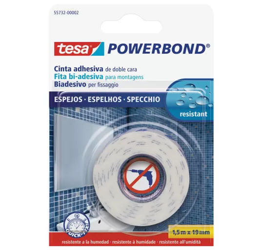 Nastro biadesivo trasparente specchio 55732 tesa