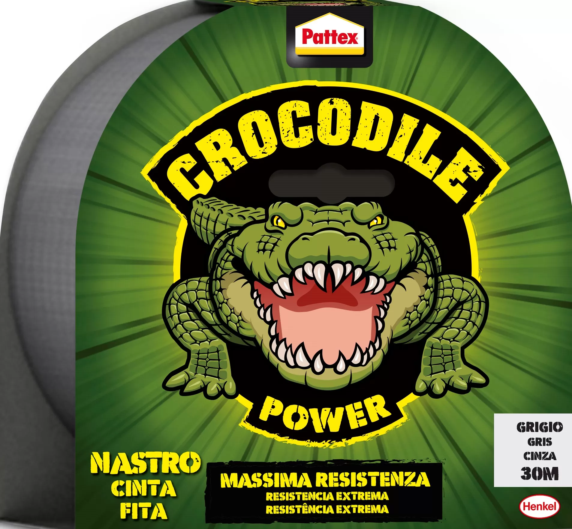 Nastro croccodile grigio pattex