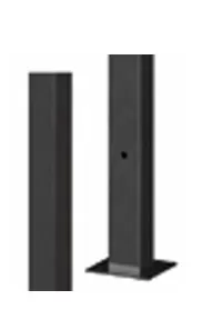 Palo quadro con piattina antracite 50x50 cavatorta