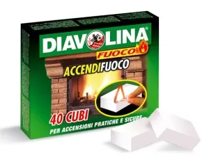 CONFEZIONE 40 CUBETTI ACCENDIFUOCO ART.15306 DIAVOLINA