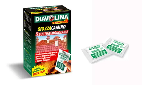 Confezione 5 bustine spazzacamino 15010 diavolina