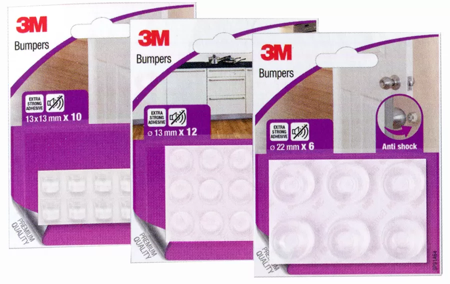 Confezione 6 paracolpi bumpon bianco 3m