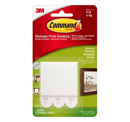 Confezione 8 strisce bianche adesive command 1720 3m