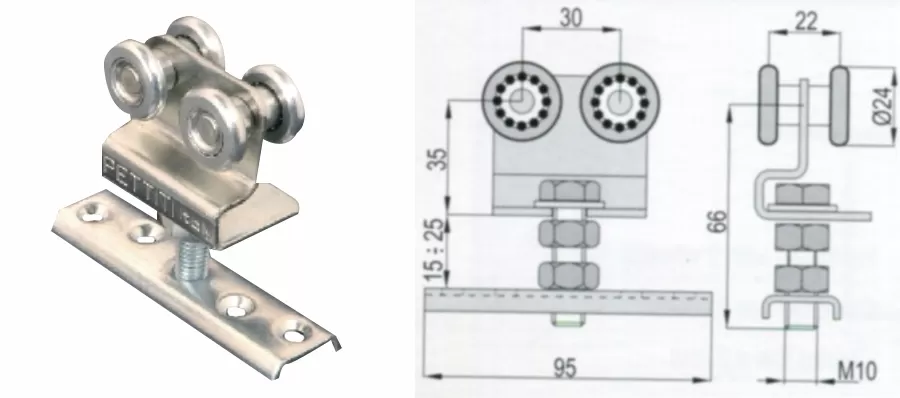 Carrello monorotaia 4rm pettiti giuseppe
