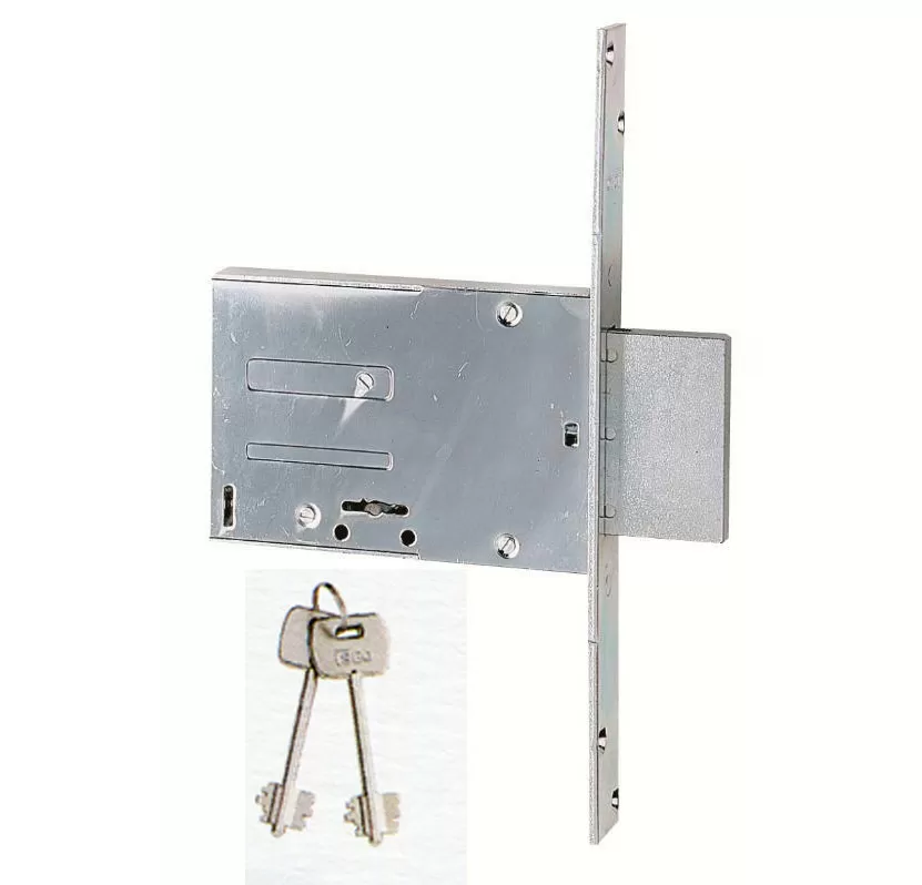 Serratura per inferriate e porte in ferro 661704n iseo