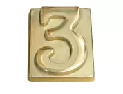 Numero per targa in ottone lucido alubox