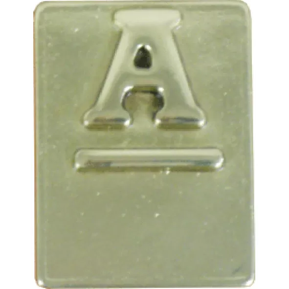 Lettera per targa in ottone lucido alubox