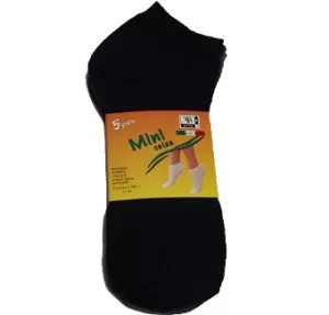 CONFEZIONE 5 PAIA FANTASMINO UNITO NERO EFFEA CALZE