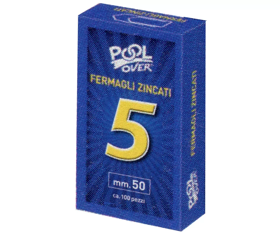 Confezione 100 fermagli in acciaio n.5 3005 pool over