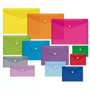 CONFEZIONE 5 BUSTE PLASTICA COLORATE A6 430602