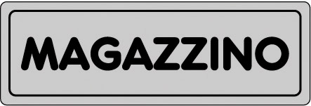 Cartello in alluminio magazzino 1590.57 d & b