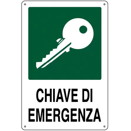 Cartello all. chiave di emergenza 0320.63.00 d & b verona