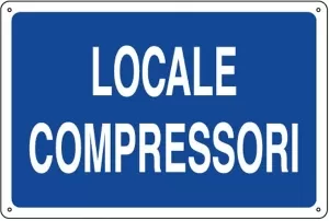 CARTELLO IN ALLUMINIO LOCALE COMPRESSORI 0410.12.90 D&B