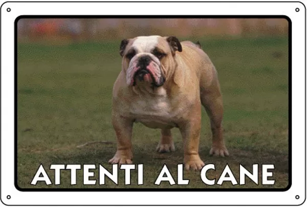 Cartello all. attenti al cane 0791.00.90 d&b