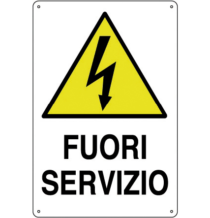 Cartello all. pericolo fuori servizio 0020.08.90 d&b