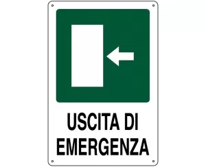 CARTELLO ALL. USCITA DI EMERGENZA 0320.12.00 D&B VERONA