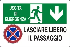 CARTELLO ALL. USCITA DI EMERGENZA 0340.05.10 D&B VERONA