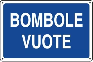 CARTELLO IN ALLUMINIO BOMBOLE VUOTE 0410.06.20 D&B