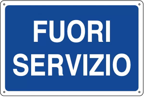 Cartello all. fuori servizio 0410.40.60 d&b