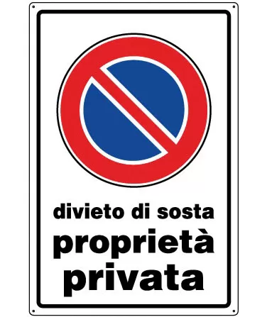 Cartello all.div sosta proprietà privata 0540.00.50 d&b