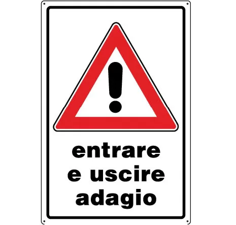 Cartello all. entrare e uscire adagio 0540.23.10 d&b