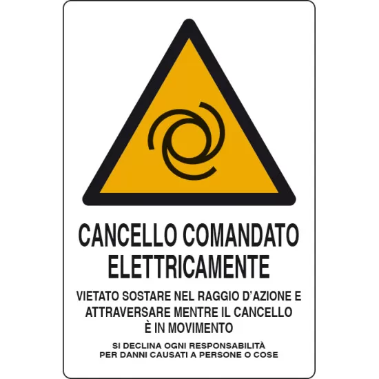 Cartello all. cancello elettrico 0020.04.00 d&b
