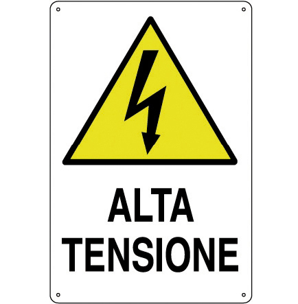 Cartello all. pericolo alta tensione 0020.09.00 d&b