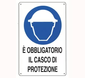 CARTELLO ALL. OBBLIGO CASCO DI PROTEZIONE 0180.45.00 D&B