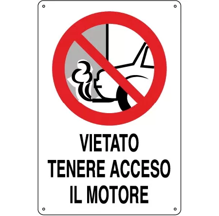 Cartello all. vietato tenere acceso motore 0111.42.00 d&b