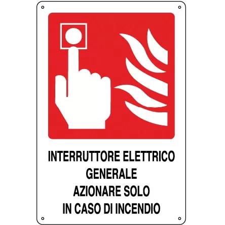 Cartello all. interruttore antincendio 0240.46.10 d&b