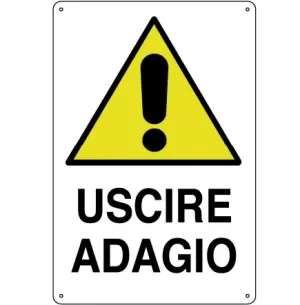 CARTELLO ALL. ATTENZIONE USCIRE ADAGIO 0020.03.10 D&B