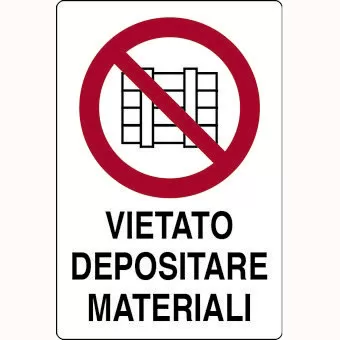 Cartello all. divieto deposito materiale 111.45.20 d&b