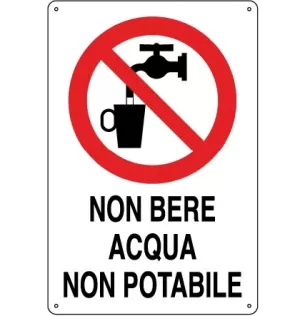 CARTELLO ALL. ACQUA NON POTABILE 0110.54.10 D&B