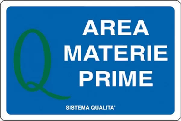 Cartello all. area materie prime 0530.00.10 d&b