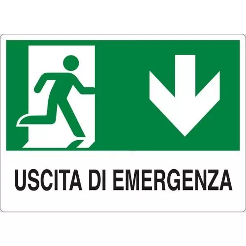 Cartello all. uscita d'emergenza e002it69alb d&b verona
