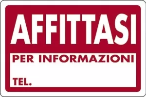 CARTELLO PLASTICA AFFITTASI 0770.50.10 D&B