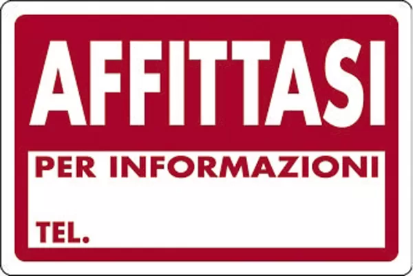 Cartello plastica affittasi 0770.50.10 d&b