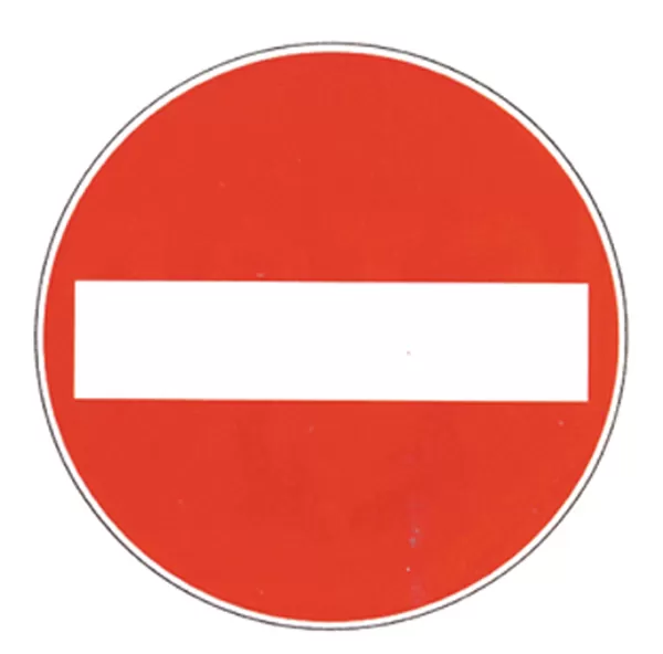 Cartello lamiera senso vietato fig ii 47 art.116 d&b