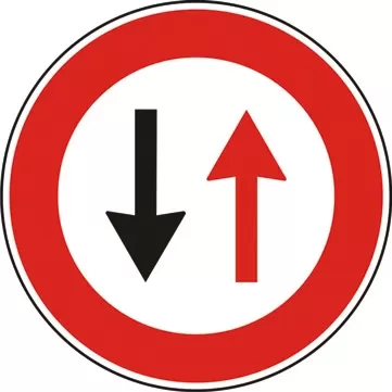 Cartello pvc dare precedenza sensi unici alternati d&b